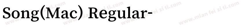 Song(Mac) Regular字体转换